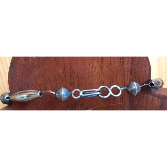 Vtg Necklace Graduated Disc Turquoise & Shell With Mother Of Pearl Discs - Picture 9 of 10